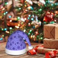thumbnail image 6 of Salouo Purple Snowflake Elegance for Adult Christmas Hat Xmas Holiday Hat Santa Hat for Women & Men Festive Headwear Accessories Fit for Christmas/ New Year/Holiday/Party,1PC, 6 of 6