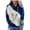 Sky Blue, variant on Fesfesfes Women Hooded Hoodie Printing Loose Color Matching Casual Christmas Long Sleeve Tops Plus Size $10