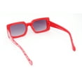 thumbnail image 4 of Child Size Cute Flower Print Girls Rectangle Mod Fashion Sunglasses Red, 4 of 4