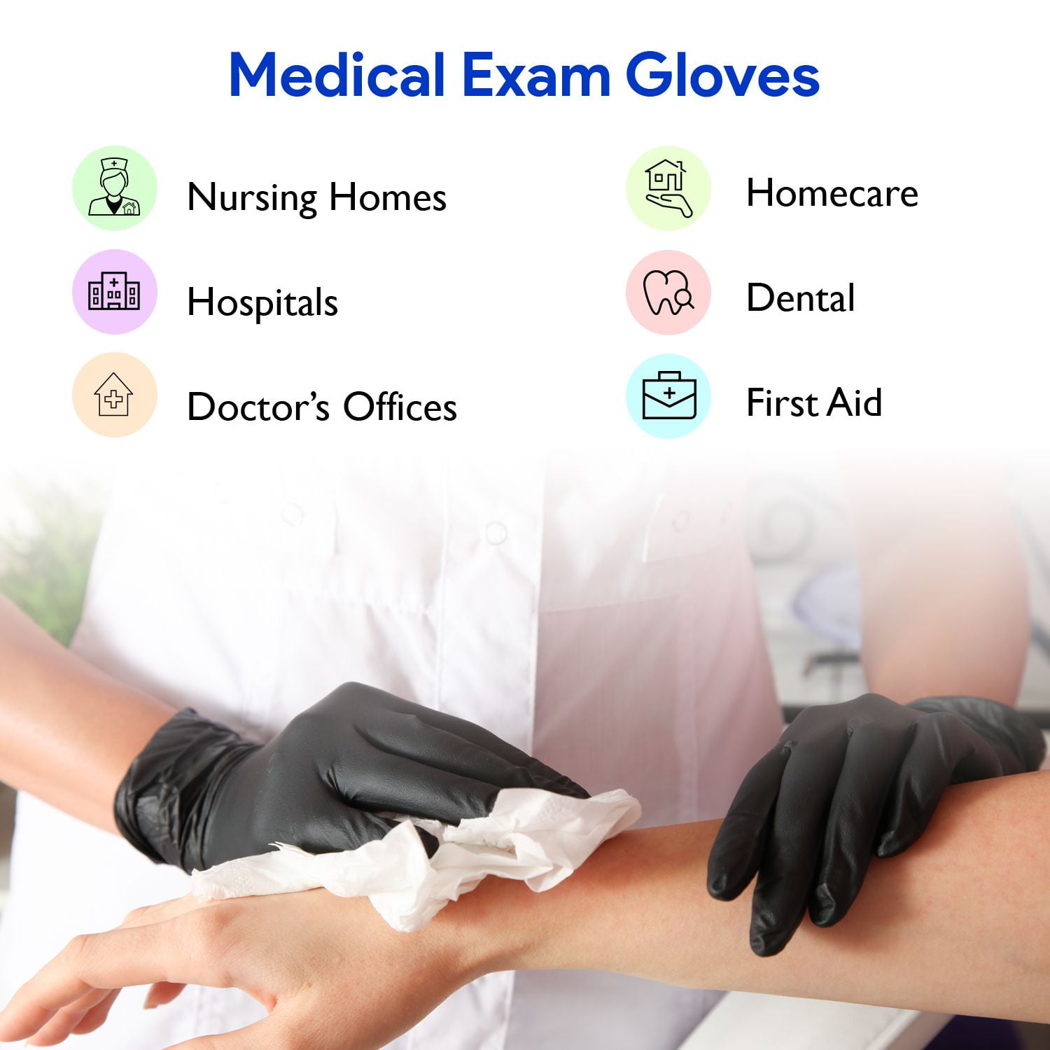 ProCure Disposable Black Nitrile Gloves 400 Count - Heavy Duty 4Mil, Powder Free, Rubber Latex Free, Medical Exam Grade