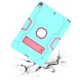 thumbnail image 4 of Case for 2019 iPad Air 3 10.5/2017 iPad Pro 10.5 inch, Kickstand Shockproof Kids Proof Case Heavy Duty High Impact Resistant Hybrid Three Layer Rugged Defender Full Body Protection Case, Mint+Rose, 4 of 7