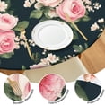 thumbnail image 4 of Pioneer Flower Floral Print Pattern Round Fitted Tablecloth with Elastic Edge,Dining Table Cover Waterproof,Outdoor Round Tablecloth for Camping,Dining,Indoor and Outdoor, 4 of 7