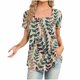 thumbnail image 1 of Fiudx Camisas para Mujer Mujer Moda Casual Manga Corta Suelta Camiseta Blusa Tops, 1 of 4