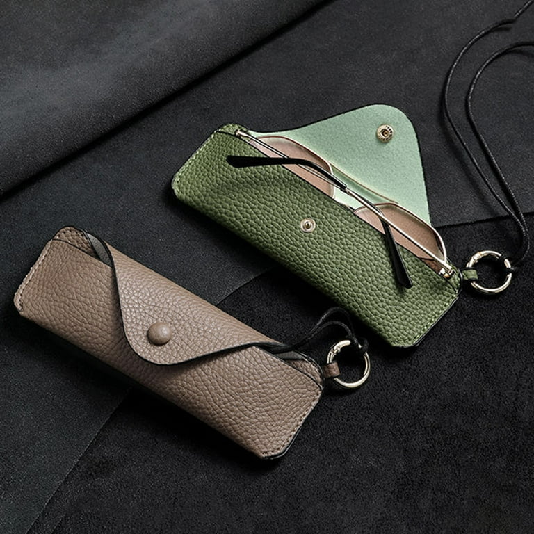 Eyeglass Case, PU Leather Eyeglasses Case on Belt, Glasses
