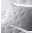 thumbnail image 4 of Chezmoi Collection Milo 3-Piece Soft Cooling Bamboo Fiber Cross-Stitch Quilted Coverlet Set (King, Light Gray), 4 of 5