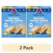 (2 pack) Atkins Snack, Protein Crisp Wafer, Lemon Creme, 10g Protein Dessert, Low Carb, 5 Count