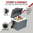 thumbnail image 3 of Koolatron 12V Electric Cooler/Warmer 9L (9.8 qt), Adjustable Strap, Gray, 3 of 7