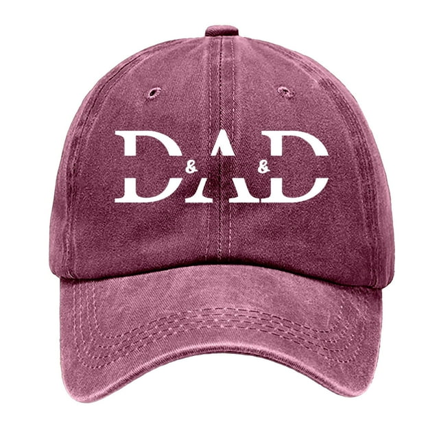 MIASHUI Casquette de Baseball Fête des Pères pour Femmes avec Nom DIY pour Cadeaux, Design Rétro Lavé pour Style, Ajustement Réglable pour Grand-Père, Papa et Enfants Vin