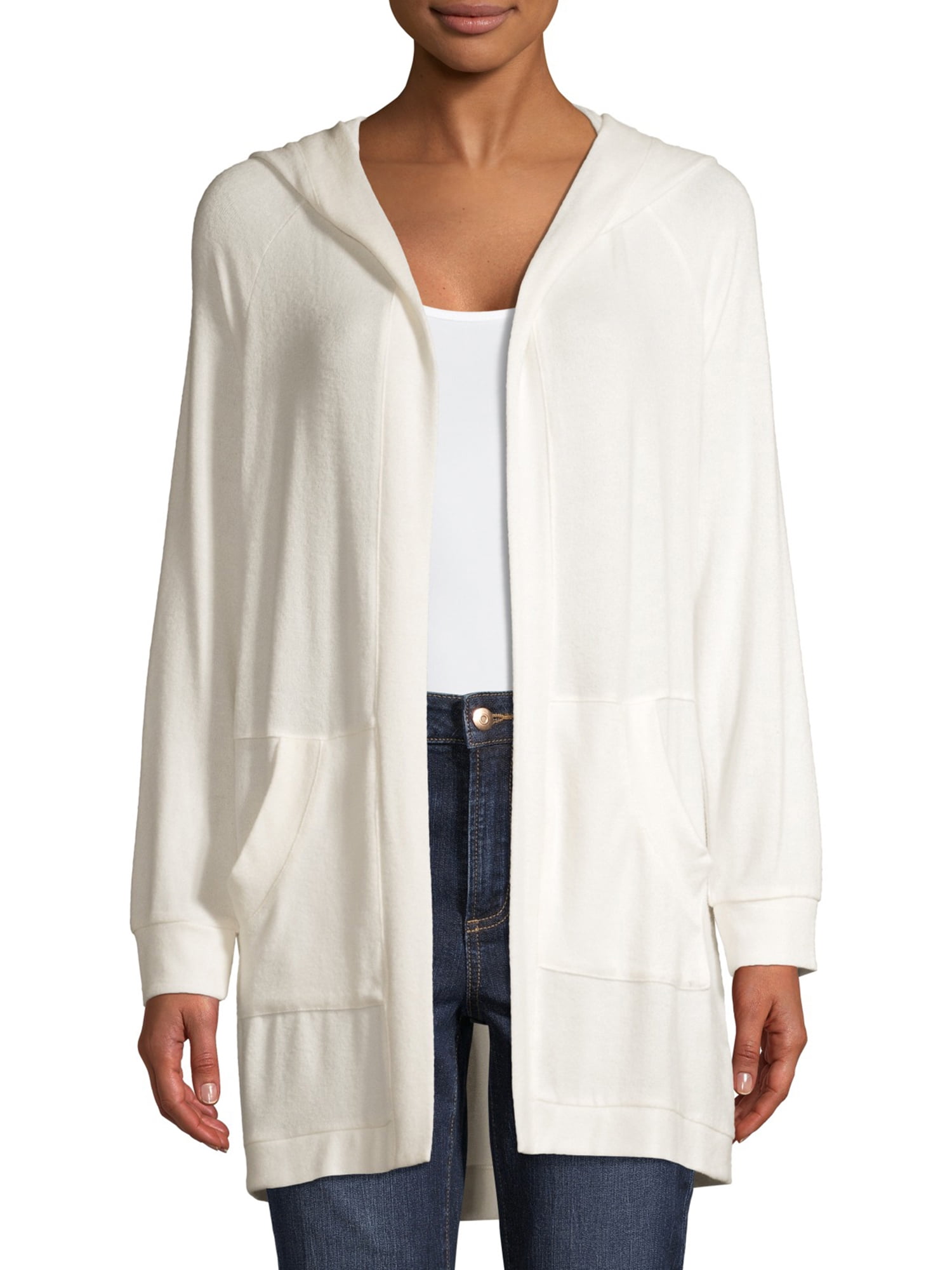 women's hooded duster cardigan