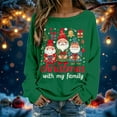 thumbnail image 4 of FUZHIQ Christmas Sweatshirts Cute Sweatshirts for Women Santa Graphic Crewneck Long Sleeve Pullover Tops, 4 of 6