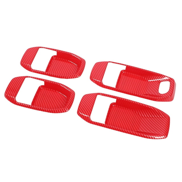 4 Pcs Ensemble de Garniture de Poignée de Porte Intérieure, Panneau de Porte Intérieure, Protecteurs de Poignée de Voiture, Remplacement pour JL JLU 2018-2025