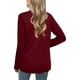 thumbnail image 4 of Tops tipo túnica para mujer, tops cruzados de manga larga para polainas, rojo [L], 4 of 5