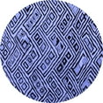 thumbnail image 1 of Ahgly Company Indoor Round Abstract Blue Modern Area Rugs, 8' Round, 1 of 4