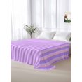 thumbnail image 6 of Queen Flat Sheet 90"x102", Purple Pink Soft Lightweight Bedding Flat Sheets Only, Geometric Vertical Striped Solid Rainbow Brushed Microfiber Top Bed Sheet, Breathable StainResistant Bedsheets, 6 of 9