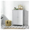 thumbnail image 2 of Bathroom Floor Cabinet - White Wooden Storage with Doors - 23.5 x 14 x 34 Inch - Living Room Entryway Organizer, 2 of 4