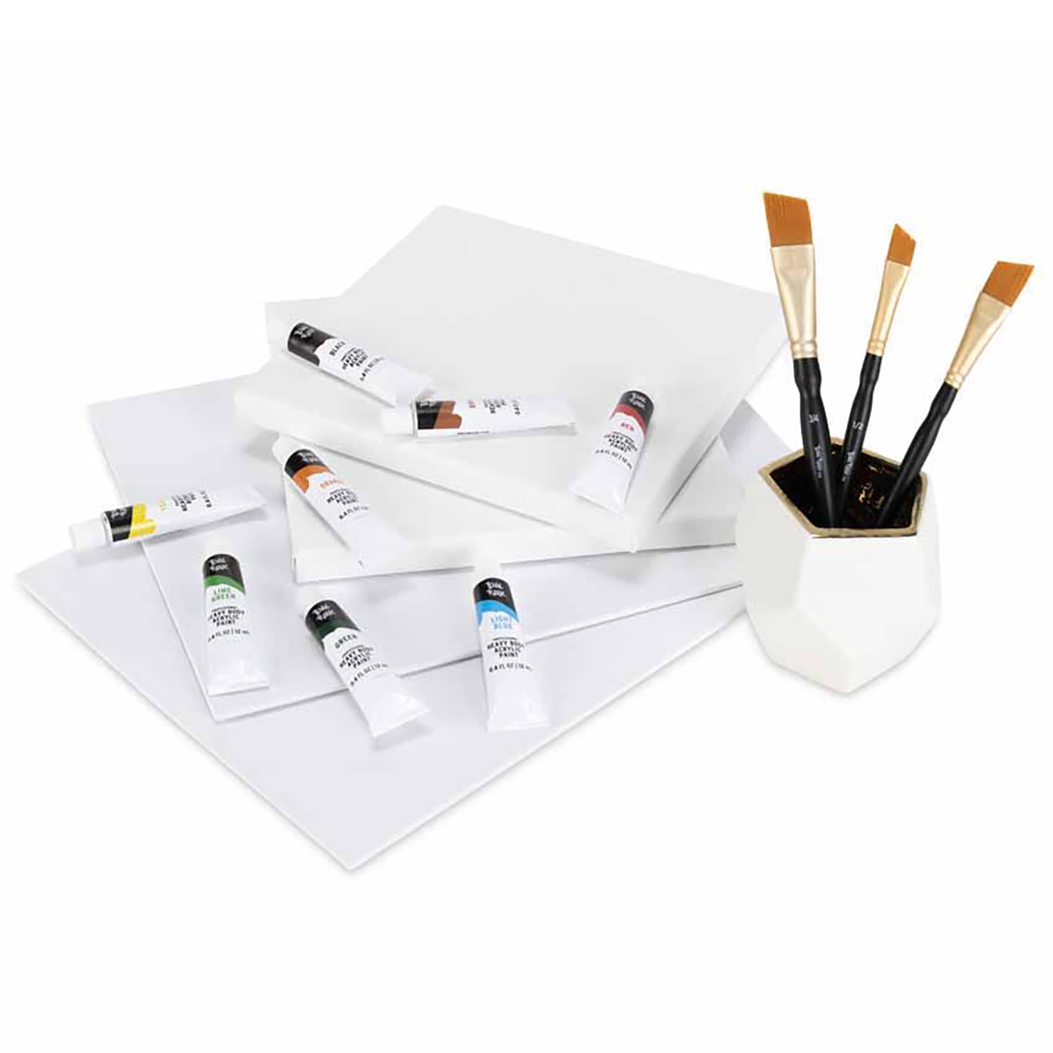 Professional Heavy Body Acrylic Paint Set - Classic Colors - 12 Tubes