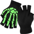 thumbnail image 3 of Soidarity Mitones de Halloween tejidos Unisex deportes guantes sin dedos protectores de manos mujeres luminoso oscuro Cosplay niñas ciclismo Type6 NO6, 3 of 6