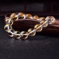 thumbnail image 4 of Pulsera de mantra de seis caracteres con cristales blancos esmerilados y letras bronceadas Pulsera de mantra Daming, 4 of 6