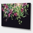 thumbnail image 3 of Designart ' Floral Tropical Leaves On Black Background ' Farmhouse Canvas Wall Art Print, 3 of 4
