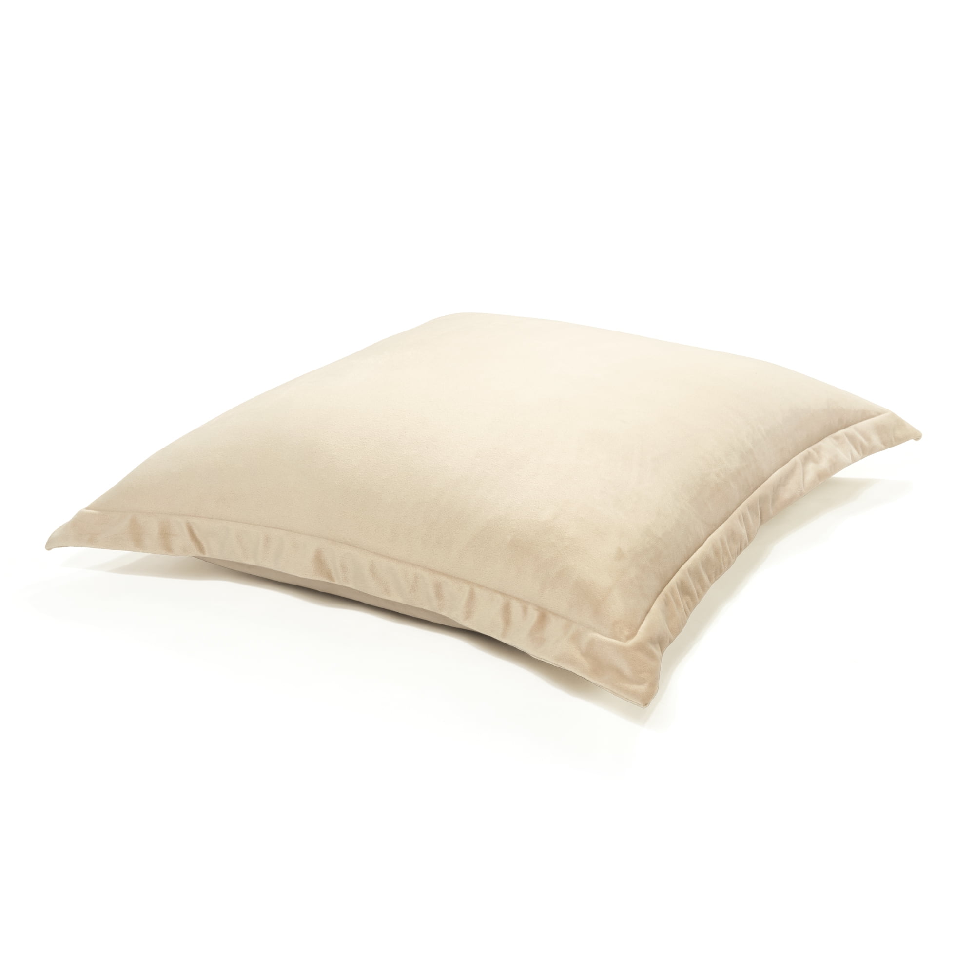 Lush Decor Velvet Dreams Euro Sham Covers 2 Piece Set 25.5" W x 25.5" L + 1.5" Neutral - Velvet Pillow Cover - Euro Pillow Covers - Glam Decorative Pillows for Bed