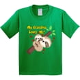 thumbnail image 3 of Inktastic My Grandma Loves Me Sloth Youth T-Shirt, 3 of 5