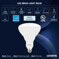 thumbnail image 6 of Luxrite BR40 LED Light Bulbs, 13W=85W, 6500K Daylight, Dimmable, 1100 Lumen, E26 6 Pack, 6 of 7