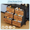 thumbnail image 4 of Loft Bed Full Size with Desk, 6 Storage Drawers and Bookshelf, Metal Loft Full Bed Frame with USB Charging Station, LED Lights, Storage Shelf, Full-Length Guardrail & Ladder, Black, 4 of 9