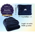 thumbnail image 5 of BlueHills Premium Soft Plush Travel Blanket Pillow Airplane Throw - Navy Blue, 5 of 10