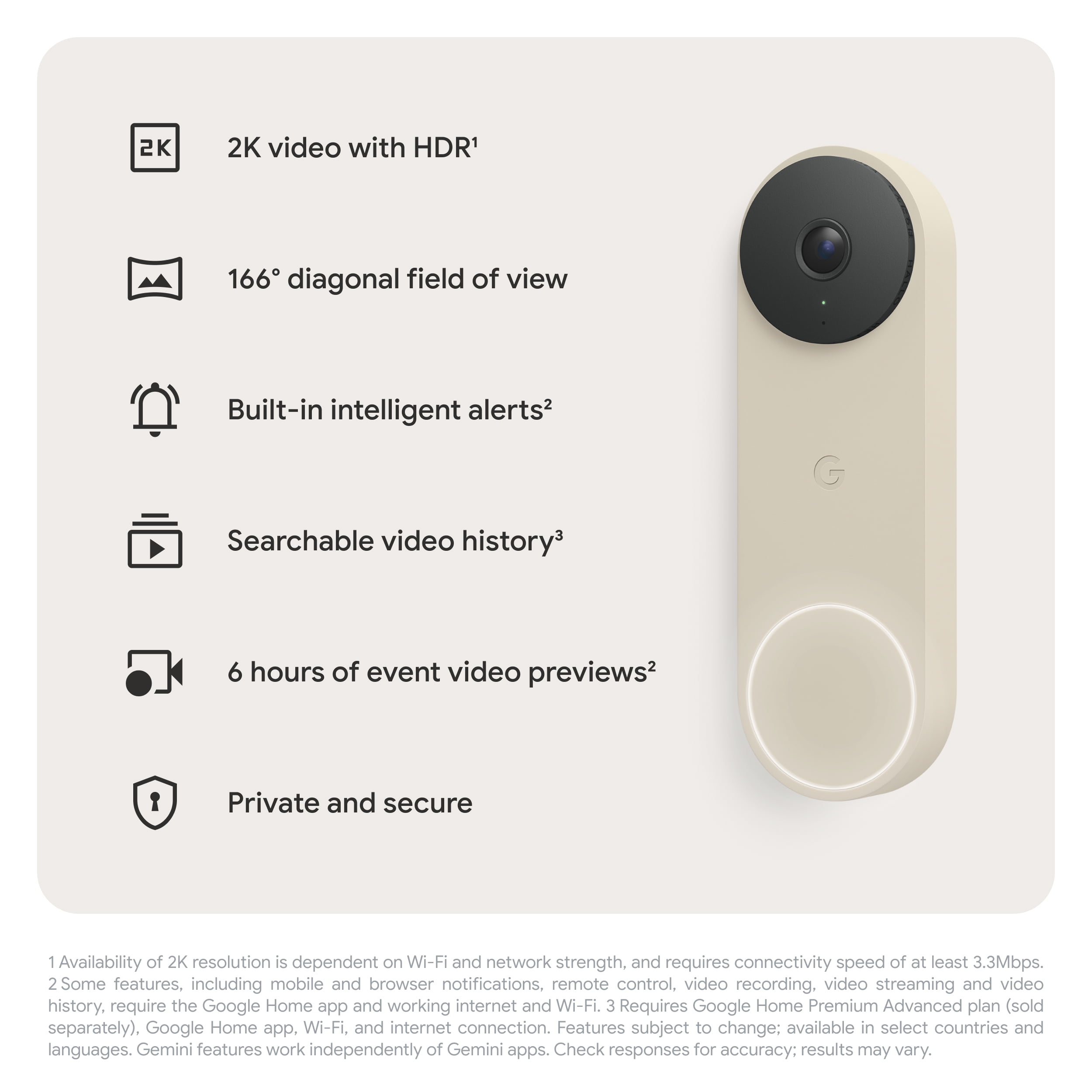 Nest - Brandclub - Google Nest Doorbell (Wired, 3rd Gen) - Video