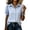 Light Blue, variant on Women's Linen Short Sleeve Button Down Shirt with Chest Pocket, Checkered Casual Loose Fit Top