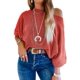 thumbnail image 1 of Top EVALESS Tawny de manga 3/4 con cuello de barco para mujer, moda 2025, 1 of 5