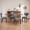Gray, variant on Mid Century Modern Wooden Dining Chairs Set of 4, Upholstered Side Dining Chairs with Curved Back Linen Fabric Armless Wood Chairs Kitchen & Dining Room Farmhouse Chairs (Gray)