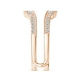 thumbnail image 3 of ANGARA Natural 0.07 Ct. Diamond Fashion Ring in 14K Rose Gold for Women (Ring Size: 5.5), 3 of 11