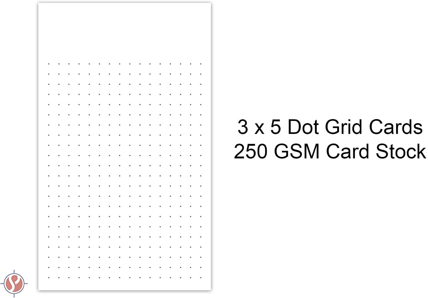 White Dot Grid Vertical Index Cards, 3” X 5” Inches | 100 Sheets Per Pack