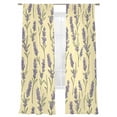 thumbnail image 7 of Yellow Purple Spring Floral Sheer Curtains 96 Inch Length 2 Panels Set, Watercolor Botanical Voile Window Treatment Semi Sheer Long Curtains Drapes for Bedroom/Living Room/Kitchen 52"x96"x2, 7 of 7