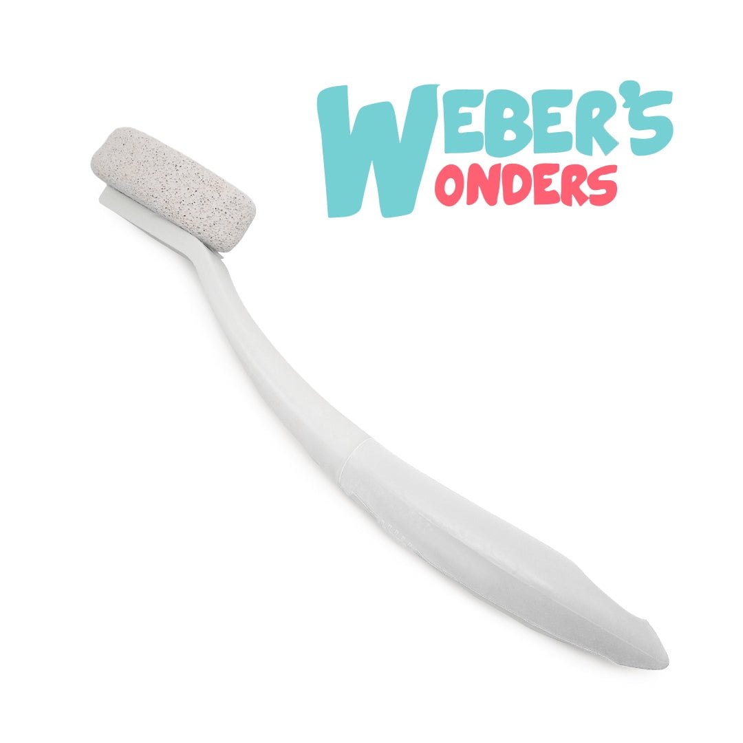 Weber’s Wonders Toilet Rings Remover - Pumice Cleaning Stone With Handle, Toilet Wand Cleans Hard Water, Calcium Buildup, Iron, Rust - Removes Stains from Sinks, Tubs, Shower. Pool, Safe for Porcelain
