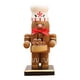 thumbnail image 2 of Adornos navideños de madera para Cascanueces, figuras de Cascanueces, juguete con Papá Noel, muñeco de nieve, pingüino, marioneta de Chef, adornos de escritorio, 2 of 6