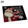 thumbnail image 2 of Christmas Santa Elk Snowman Placemat Pad, Heat Resistant Washable Clean Kitchen Place Mat for Dinging Home Office Decor, 2 of 7