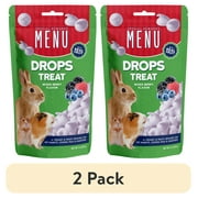 (2 pack) MENU Mixed Berry Drops - Treat for Pet Rabbits, Guinea Pigs, and Hamsters, 3.0 oz