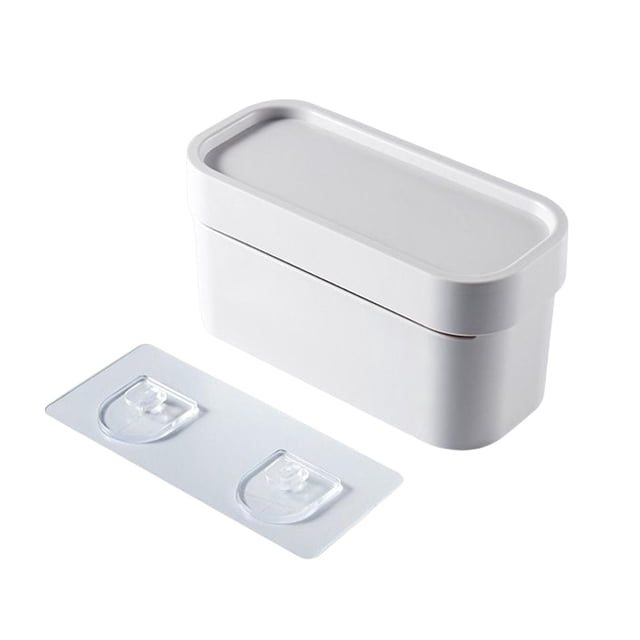 Dispensador de soporte para bolsa de basura multiusos, organizador de cubos de cocina, soporte para bolsa de , dispensador de bolsa de Blanco Soledad titular de la basura