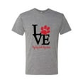 thumbnail image 2 of Wild Bobby, Love My Dog Stole My Heart Red Pawprints Pop Culture Mens Premium Tri Blend T-Shirt, Premium Heather, Medium, 2 of 3
