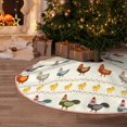 thumbnail image 5 of Sikiie Funny Chicken Nativity Christmas Tree Skirt, Jesus Christian Winter Holiday Tree Mat Decoration(30-48IN), 5 of 6
