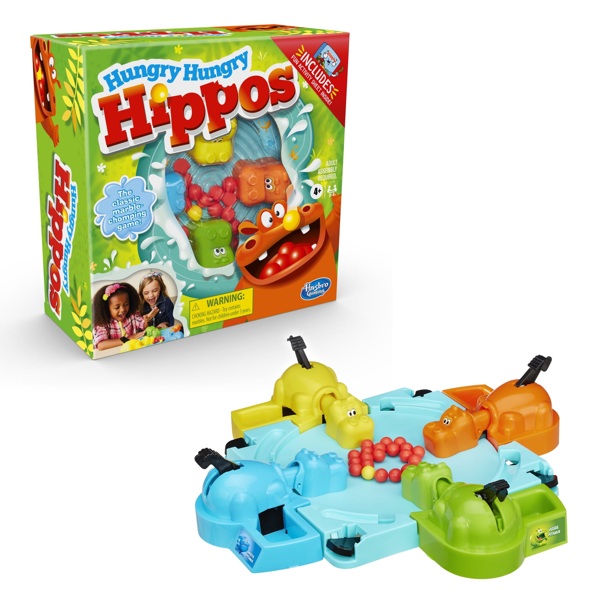 Hungry Hungry Hippos Game Includes Activity Sheet