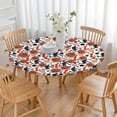 thumbnail image 3 of Orange Basketball Players Pattern Round Fitted Tablecloth with Elastic Edge,Dining Table Cover Waterproof,Outdoor Round Tablecloth for Camping,Dining,Indoor and Outdoor, 3 of 7