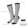 thumbnail image 5 of Picia Women Crew Soft Moisture-wicking Socks Gray Plaid Pattern Design Cotton Socks, One Size fit All, 5 of 9
