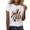 White, variant on Tops for Women Graphic Print Short Sleeve Crew Neck Casual T-Shirt Tee White XL