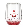 thumbnail image 2 of KGJQ Glitter Christmas Wine Glass, 300ml Double Layer Tumbler for Wine Juice, Sparkling Holiday Drinkware, Festive Party Home Gift, 2 of 8
