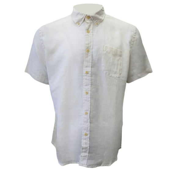 GRAYERS Men's Paloma Sun Washed Linen Shirt, White, X-Large