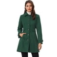 thumbnail image 1 of Abrigo Largo de invierno Allegra K para Mujer Verde XS, 1 of 6
