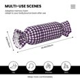 thumbnail image 2 of Candy Pillow With Pillow Core 24.6×9.8in Durable Cord Opening And Closing Design Waterproof And Easy To Install Violet Retro Houndstooth_2, 2 of 8